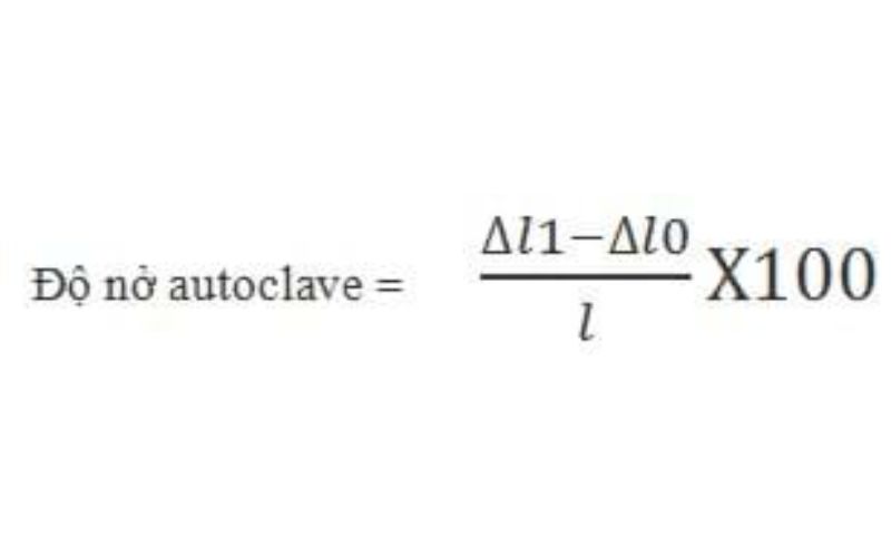 Công thức tính độ nở autoclave