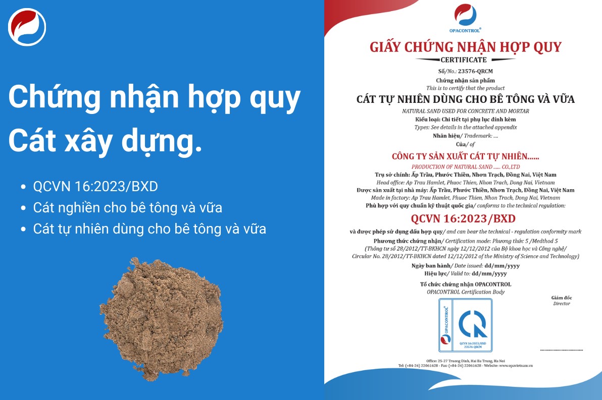 DV hợp quy cát tại OPACONTROL