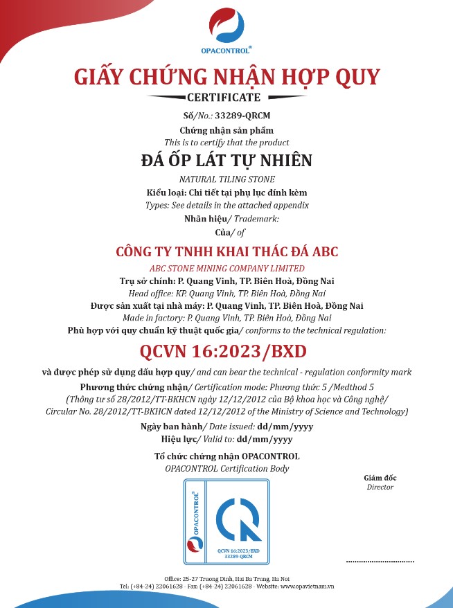 Mẫu giấy CNHQ đá ốp lát