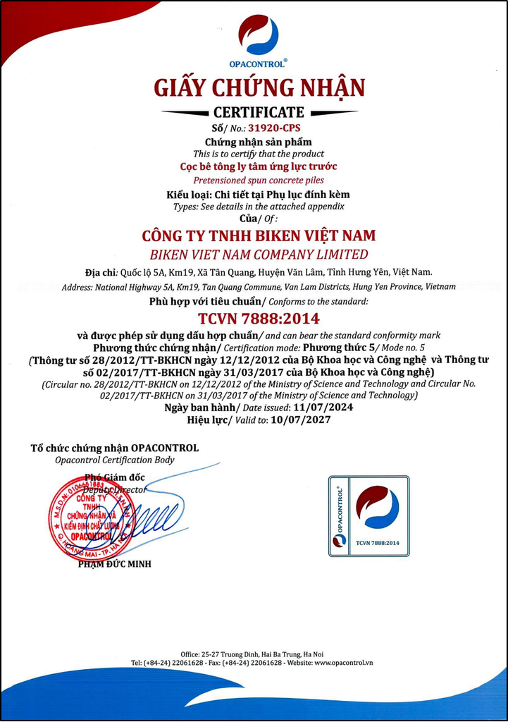 Dự án cho công ty Biken Việt Nam