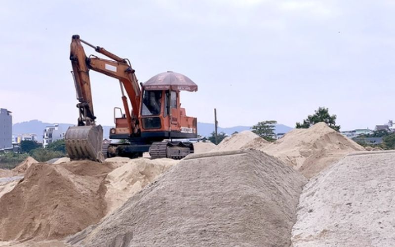 Hình ảnh khai thác cát xây dựng