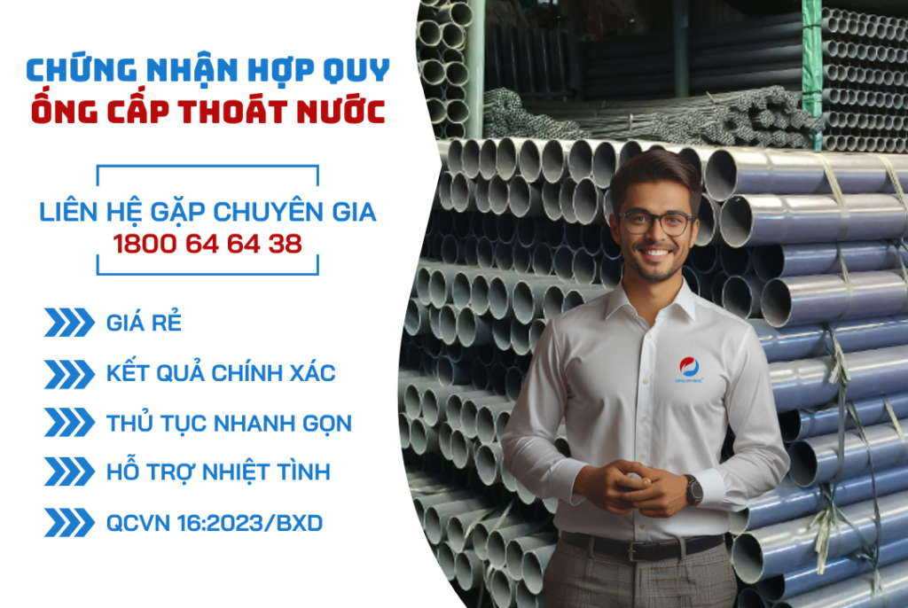 Chứng nhận hợp quy ống cấp thoát nước