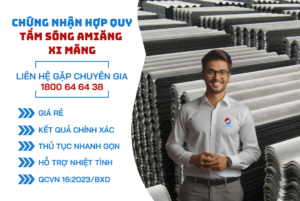chứng nhận hợp quy tấm sóng amiang xi măng