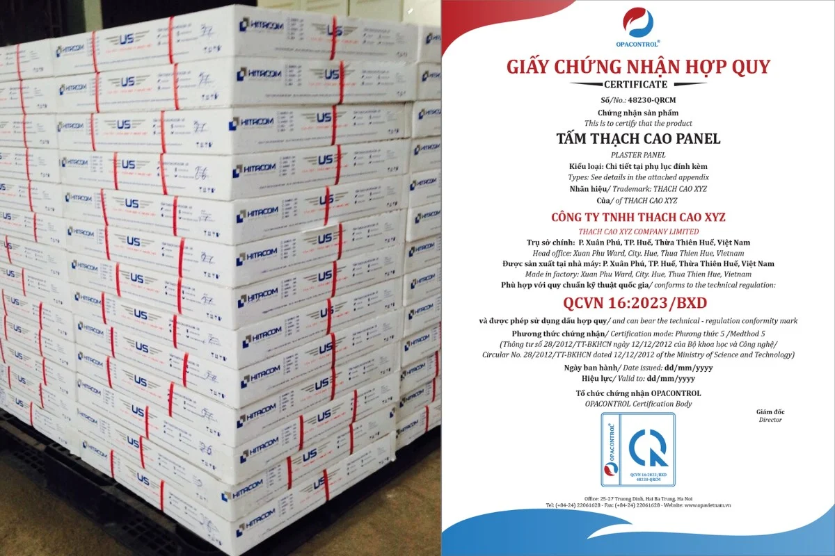 Quy trình thực hiện chứng nhận hợp quy tấm thạch cao Panel