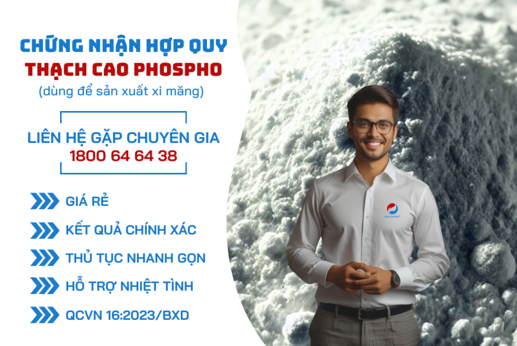 Chứng nhận hợp quy thạch cao Phospho dùng để sản xuất xi măng