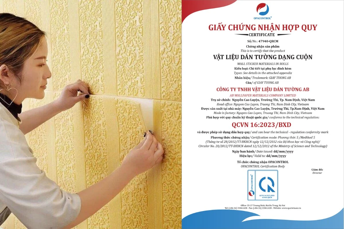Chứng nhận hợp quy vật liệu dán tường