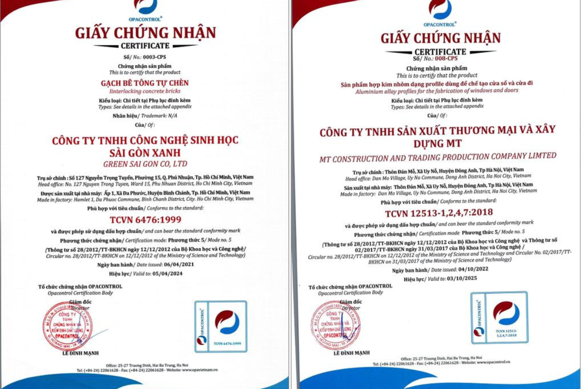 Giấy chứng nhận hợp chuẩn