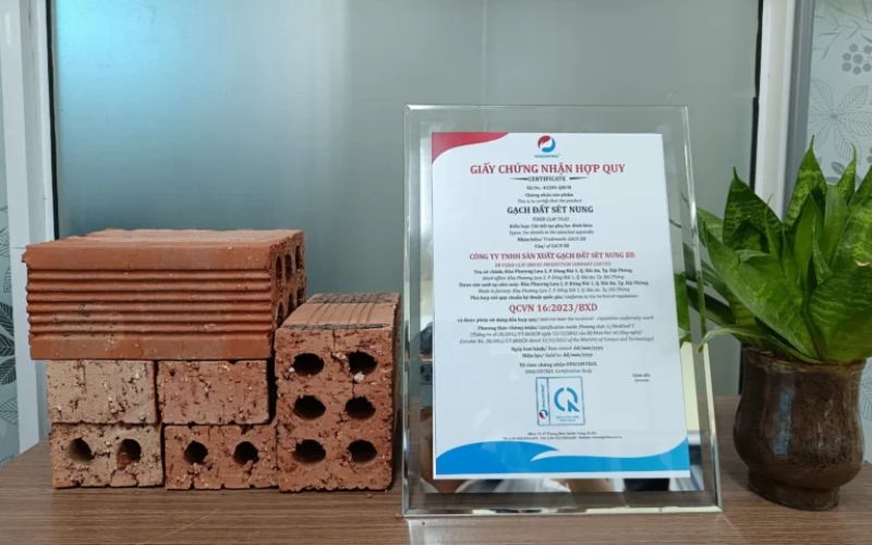 Hình ảnh giấy chứng nhận hợp quy gạch đất sét nung tại OPACONTROL