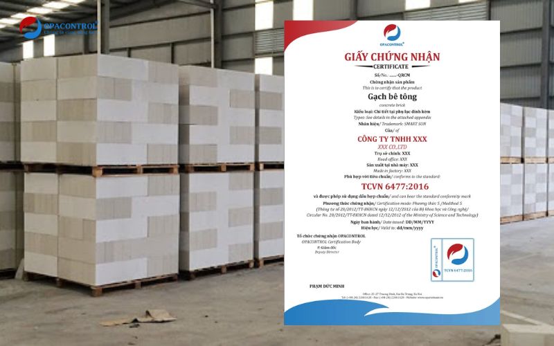 Chứng nhận hợp chuẩn gạch bê tông theo TCVN 6477:2016