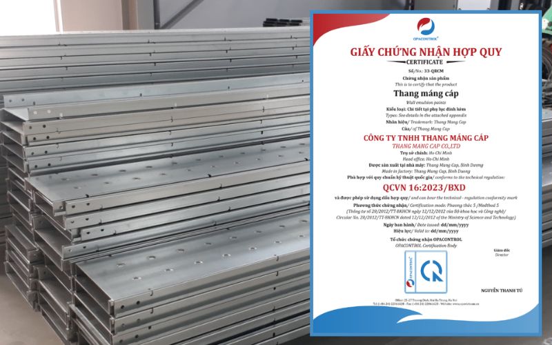 Quy trình thực hiện chứng nhận hợp quy thang máng cáp sản xuất trong nước và nhập khẩu