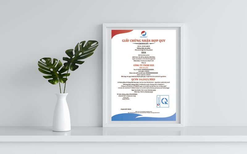 Mẫu giấy chứng nhận hợp quy phương thức 5 tại OPACOPNTROL 