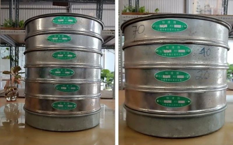 Bộ sàng lọc cốt liệu cho bê tông và vữa 