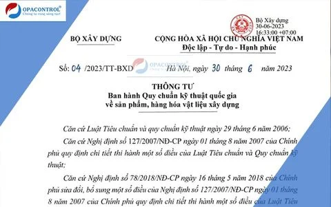 Thông tư ban hành Về QCVN 16:2023/BXD