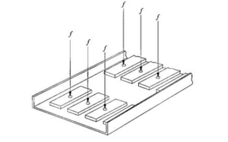 Bố trí điển hình về tấm phân bố tải