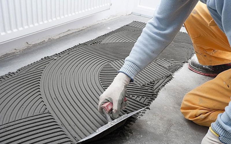 Thi công keo dán gạch