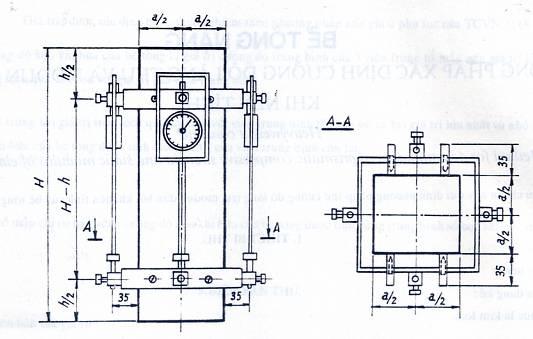 Hình 1: Khung và đồng hồ đo biến dạng