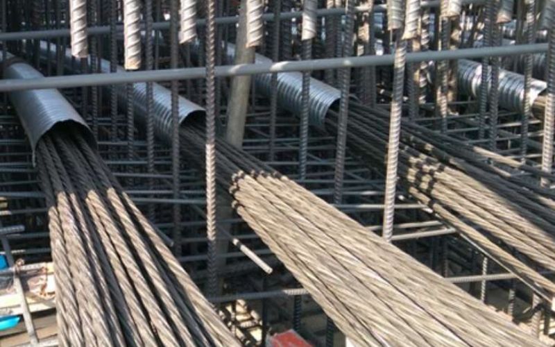 Cáp dự ứng lực được sử dụng trong công trình xây dựng
