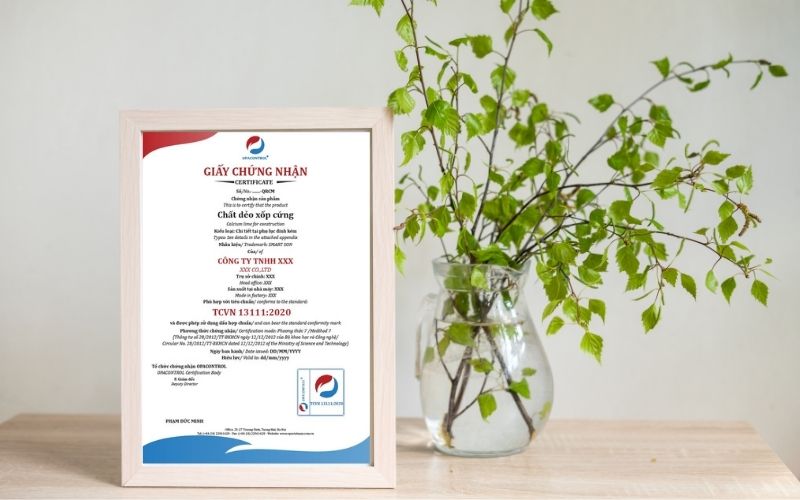 Giấy chứng nhận hợp chuẩn do OPACONTROL cung cấp