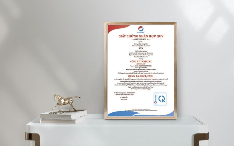Giấy chứng nhận hợp quy sau khi thực hiện đánh giá theo quy chuẩn