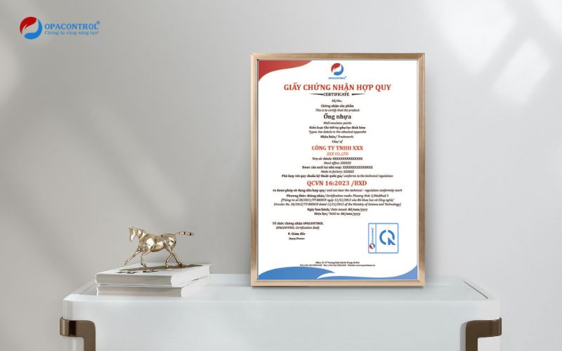 Giấy chứng nhận hợp quy sản phẩm sản xuất trong nước OPACONTROL cung cấp