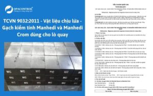 TCVN 9032:2011 - Vật liệu chịu lửa - Gạch kiềm tính Manhedi và Manhedi Crom dùng cho lò quay