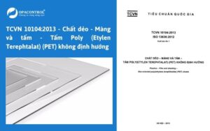 TCVN 10104:2013 - Chất dẻo - Màng và tấm - Tấm Poly (Etylen Terephtalat) (PET) không định hướng