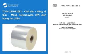 TCVN 10106:2013 - Chất dẻo - Màng và tấm - Màng Polypropylen (PP) định hướng hai chiều