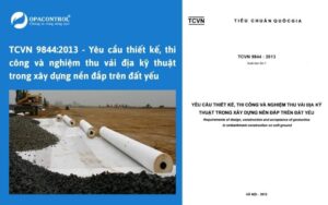 TCVN 9844:2013 - Yêu cầu thiết kế, thi công và nghiệm thu vải địa kỹ thuật trong xây dựng nền đắp trên đất yếu