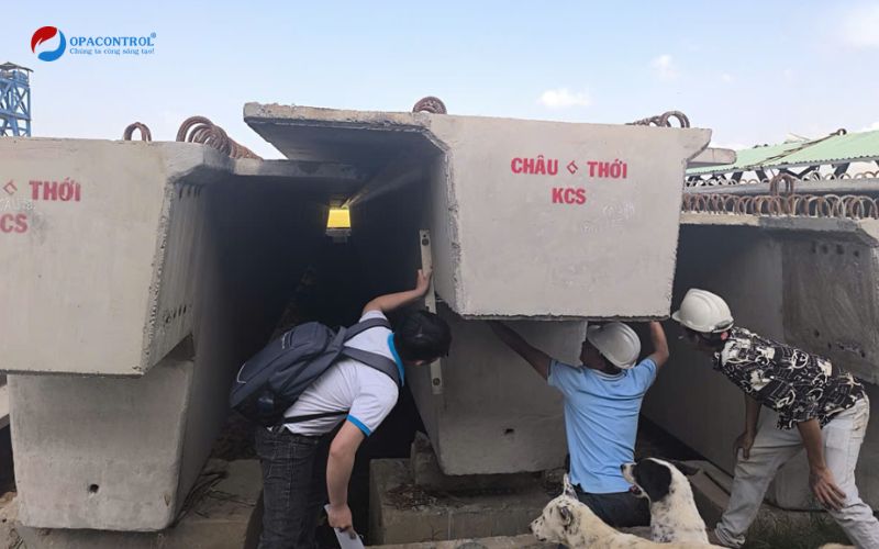OPACONTROL đi đánh giá dầm bê tông cho khách hàng 