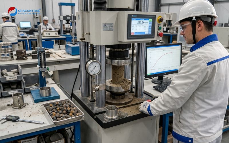 Thử nghiệm Clanhke xi măng tại OPACONTROL 