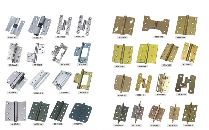 Một số loại bản lề cửa cần thực hiện thử nghiệm bản lề cửa 
