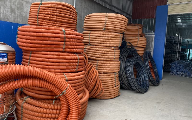 Lấy mẫu thử nghiệm ống nhựa gân xoắn