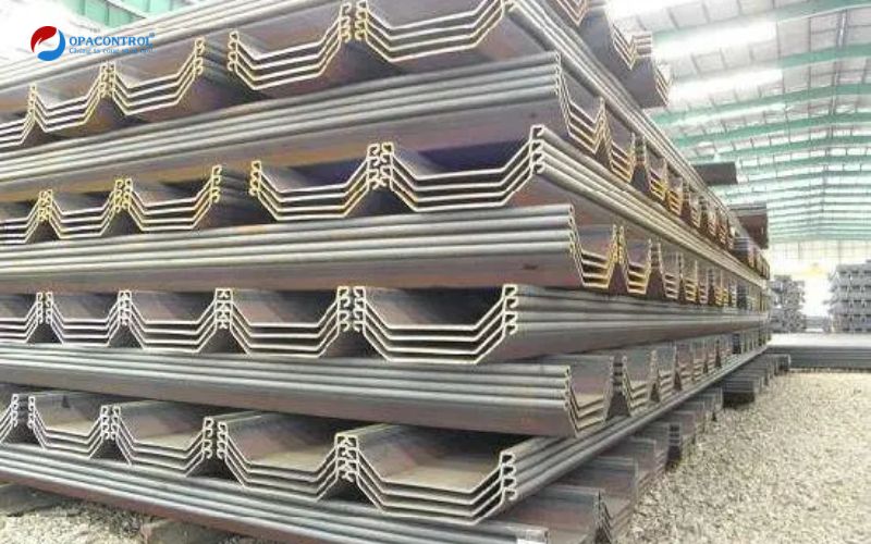 Cọc ván thép cán nóng hàn được chữ U 