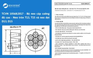 TCVN 10568:2017 - Bộ neo cáp cường độ cao - Neo tròn T13, T15 và neo dẹt D13, D15