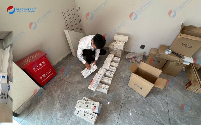 Chuyên gia OPACONTROL đánh giá trực tiếp sản phẩm do Công ty CP Đầu tư Thương mại và Xây dựng Tín Thành sản xuất