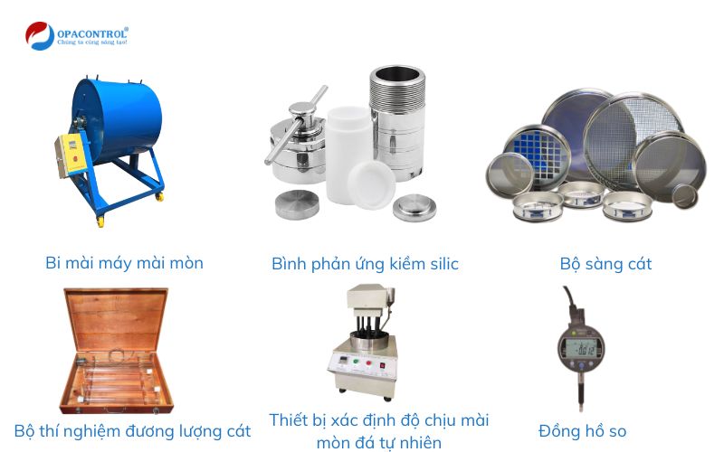 Một số thiết bị thí nghiệm vlxd cho cốt liệu, kính, đá tự nhiên 
