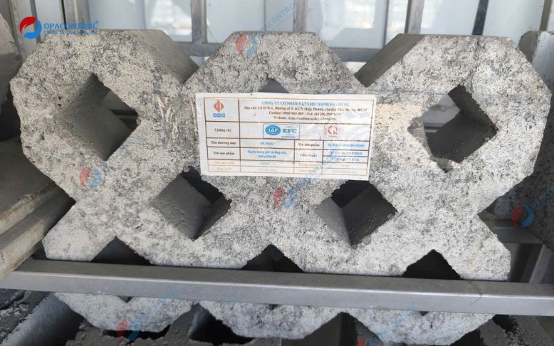 Gạch bê tông của Công Ty Đại Dũng sử dụng dấu hợp quy do OPACONTROL cấp