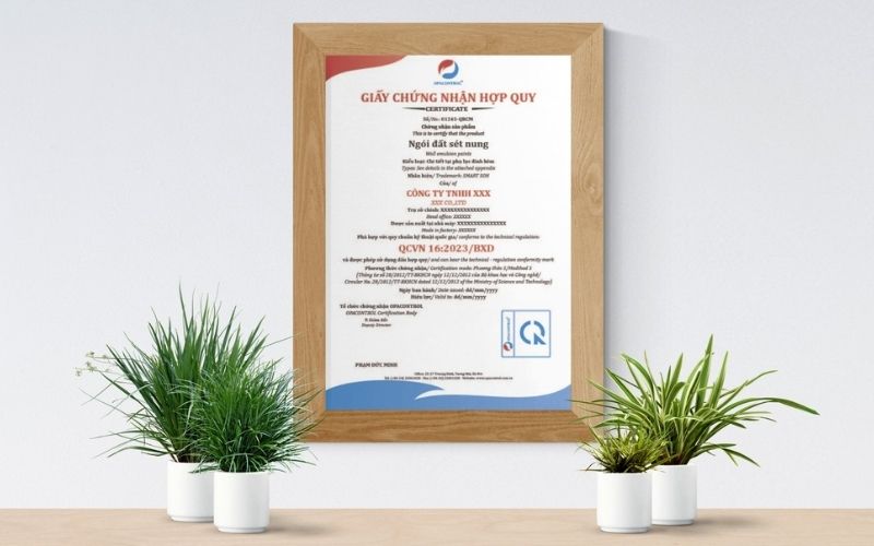 Giấy hợp quy ngói đất sét nung OPACONTROL cung cấp 