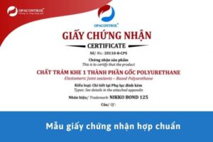 Mẫu giấy chứng nhận hợp chuẩn