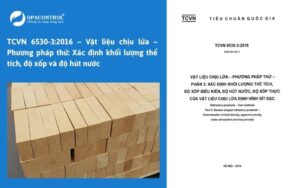 TCVN 6530-3:2016 – Vật liệu chịu lửa – Phương pháp thử: Xác định khối lượng thể tích, độ xốp và độ hút nước