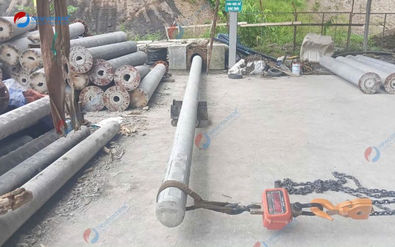 Mẫu thí nghiệm cột điện của Công ty Cổ phần đầu tư phát triển Vật liệu xây dựng Điện Biên
